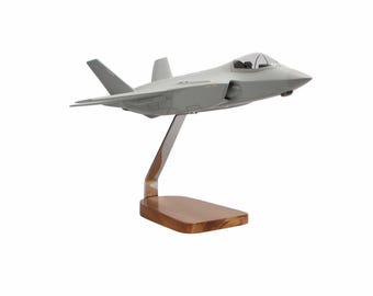 Lockheed Martin F-35 Lightning Clear Canopy Large Mahogany Model