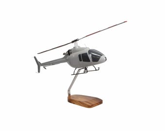 Bell 505 Jet Ranger X Large Mahogany Model