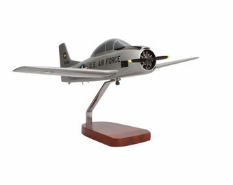 North American T-28A Trojan U.S. Air Force Large Mahogany Model