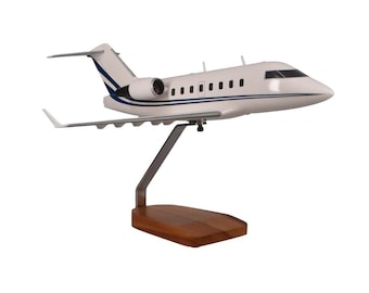 Bombardier Challenger 600 Large Mahogany Model