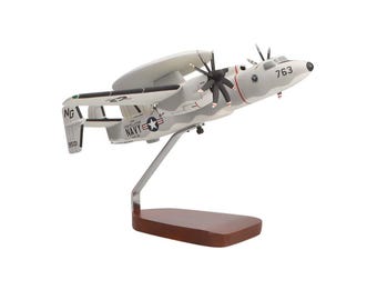 Modelo grande de caoba Northrop Grumman E-2C Hawkeye