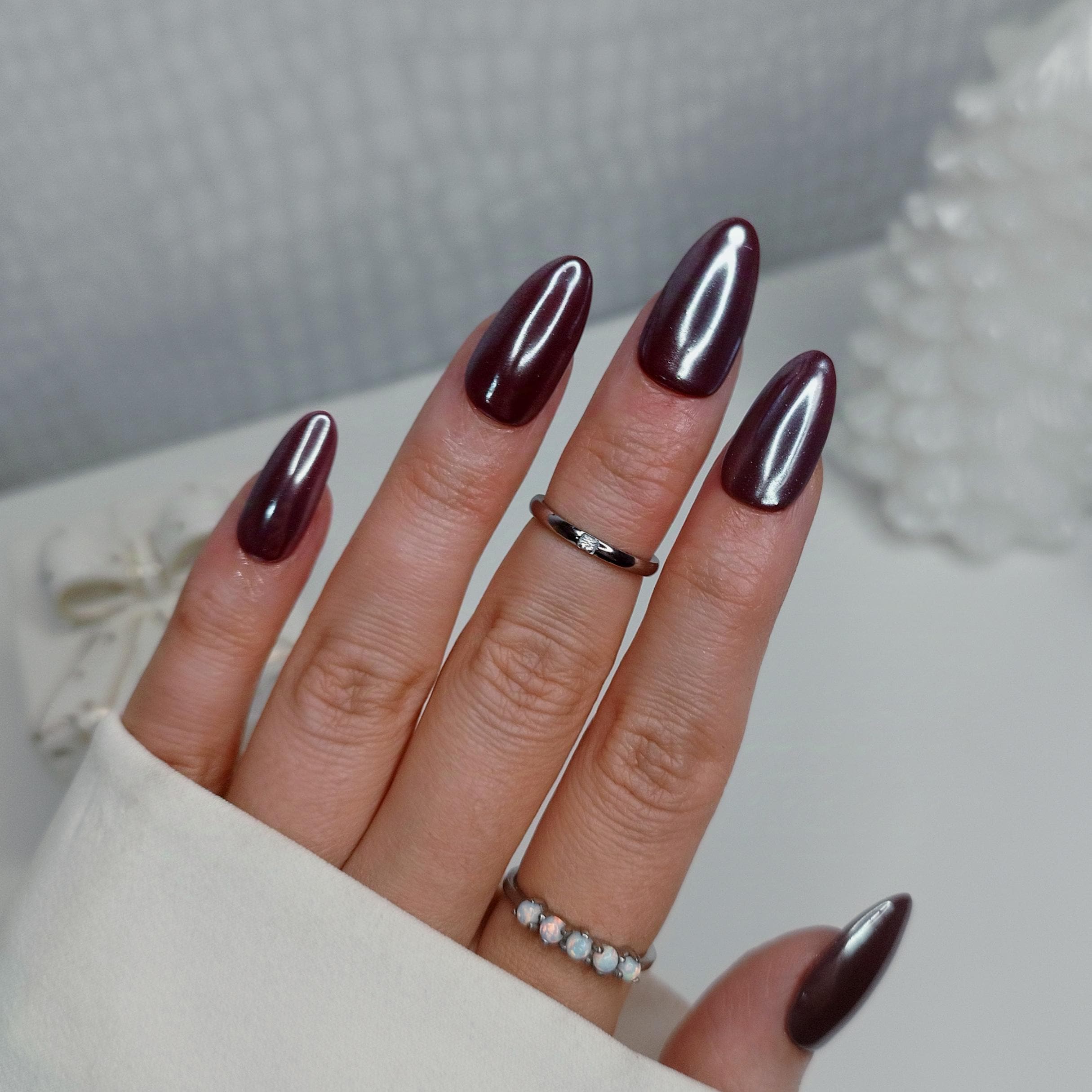 burgundy prom dress nails Nails For Burgundy Prom Dress