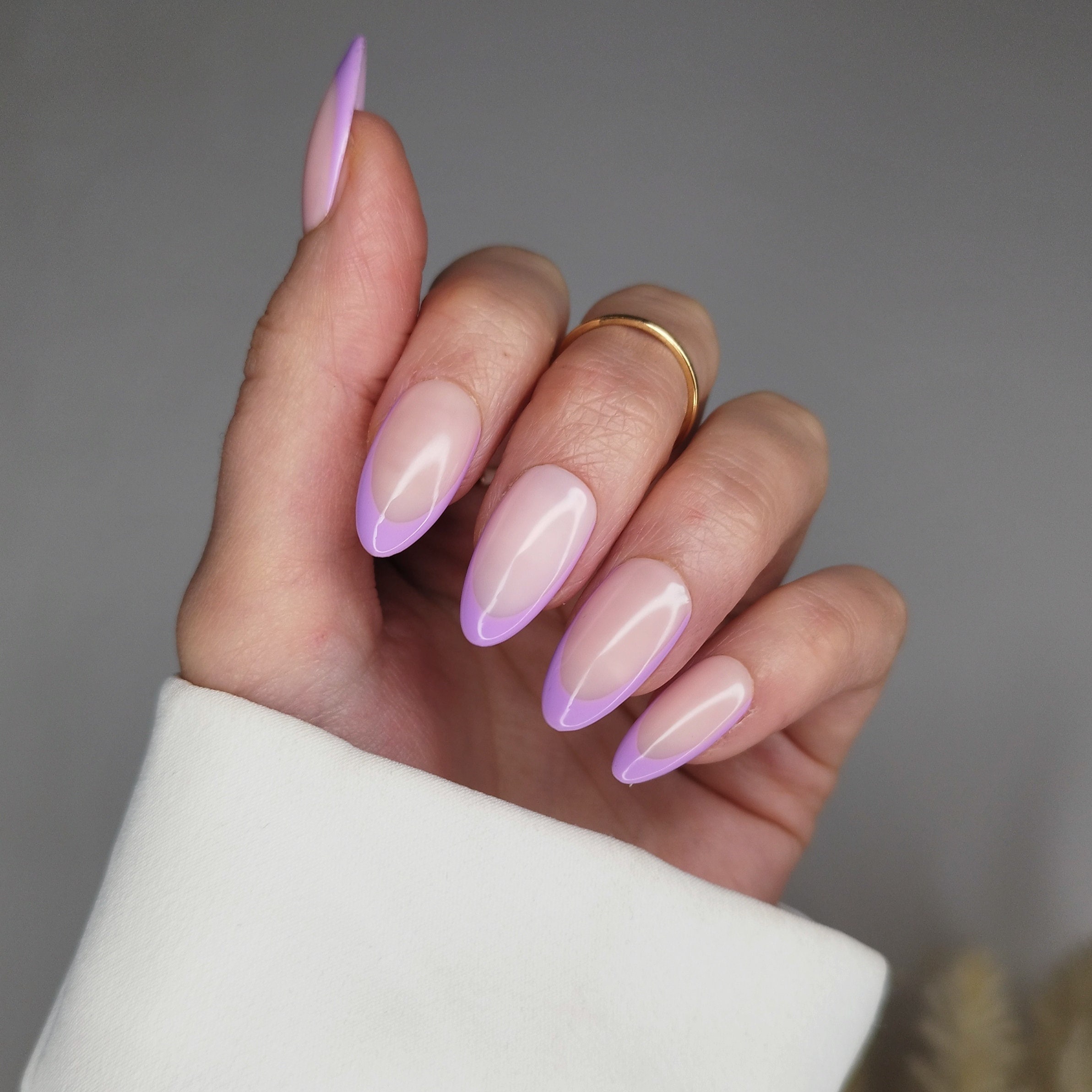 Purple Negative Space Nails