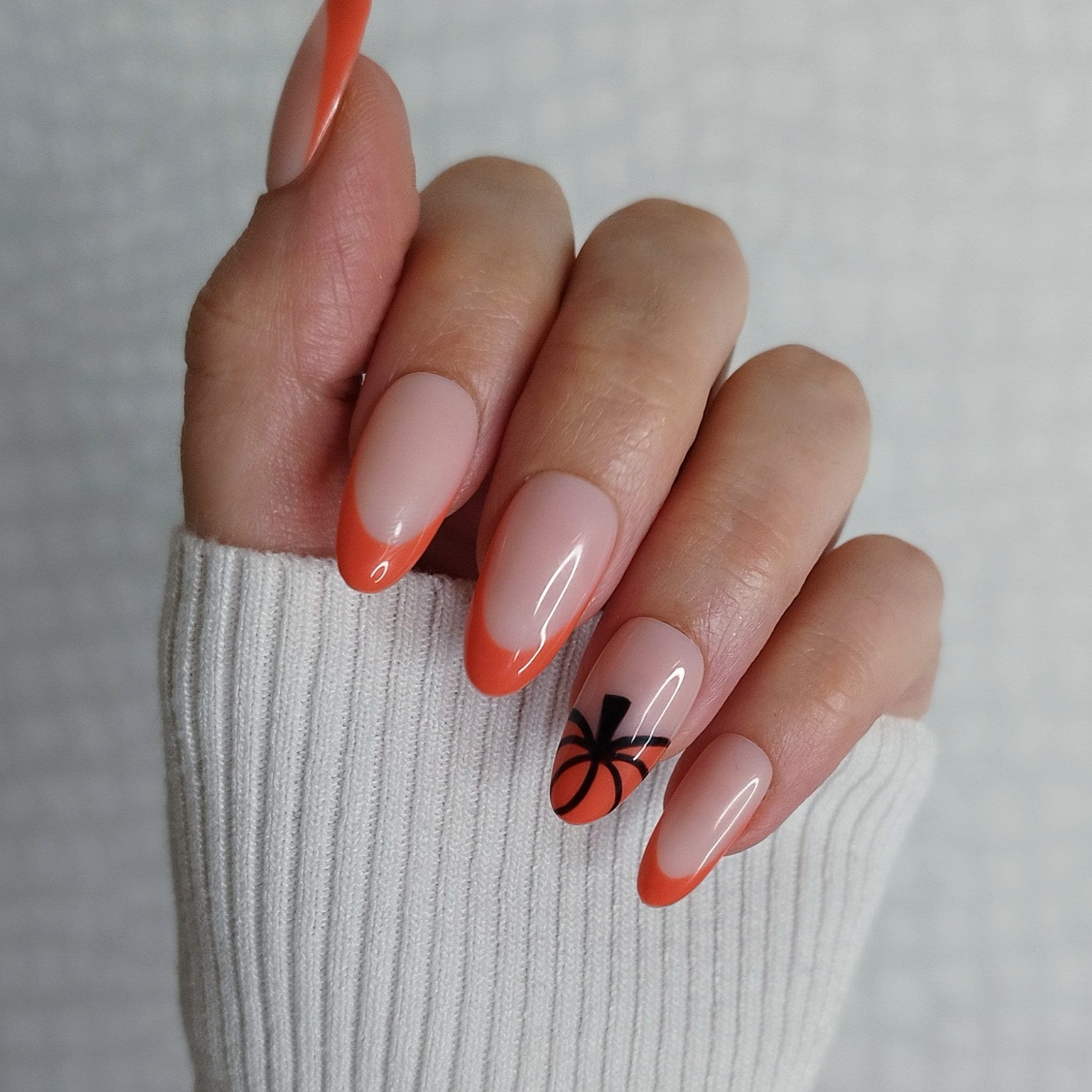 Burnt Orange French Tips