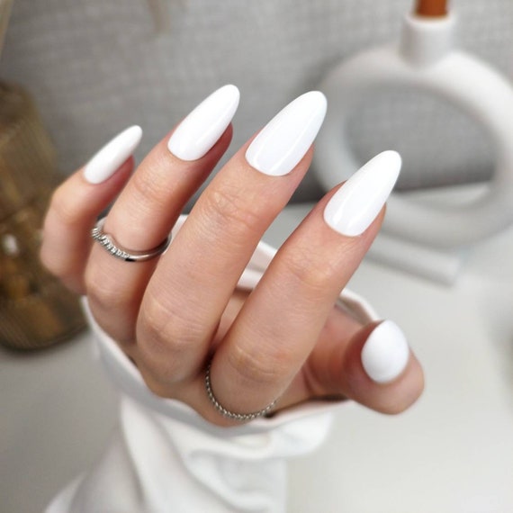 Plain White Acrylic Nails