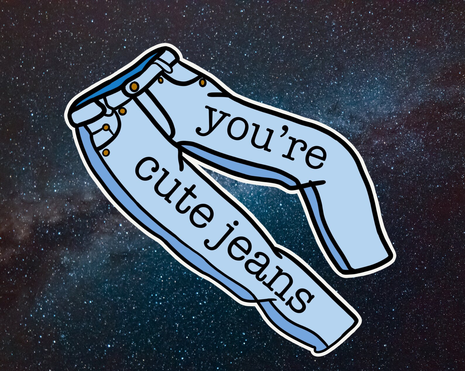 Cute Jeans Sticker Etsy
