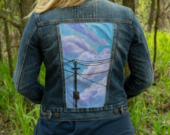 Handpainted Skyline Jacket