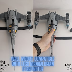Wall Mount compatible with Lego 75325 Mando StarFighter Set