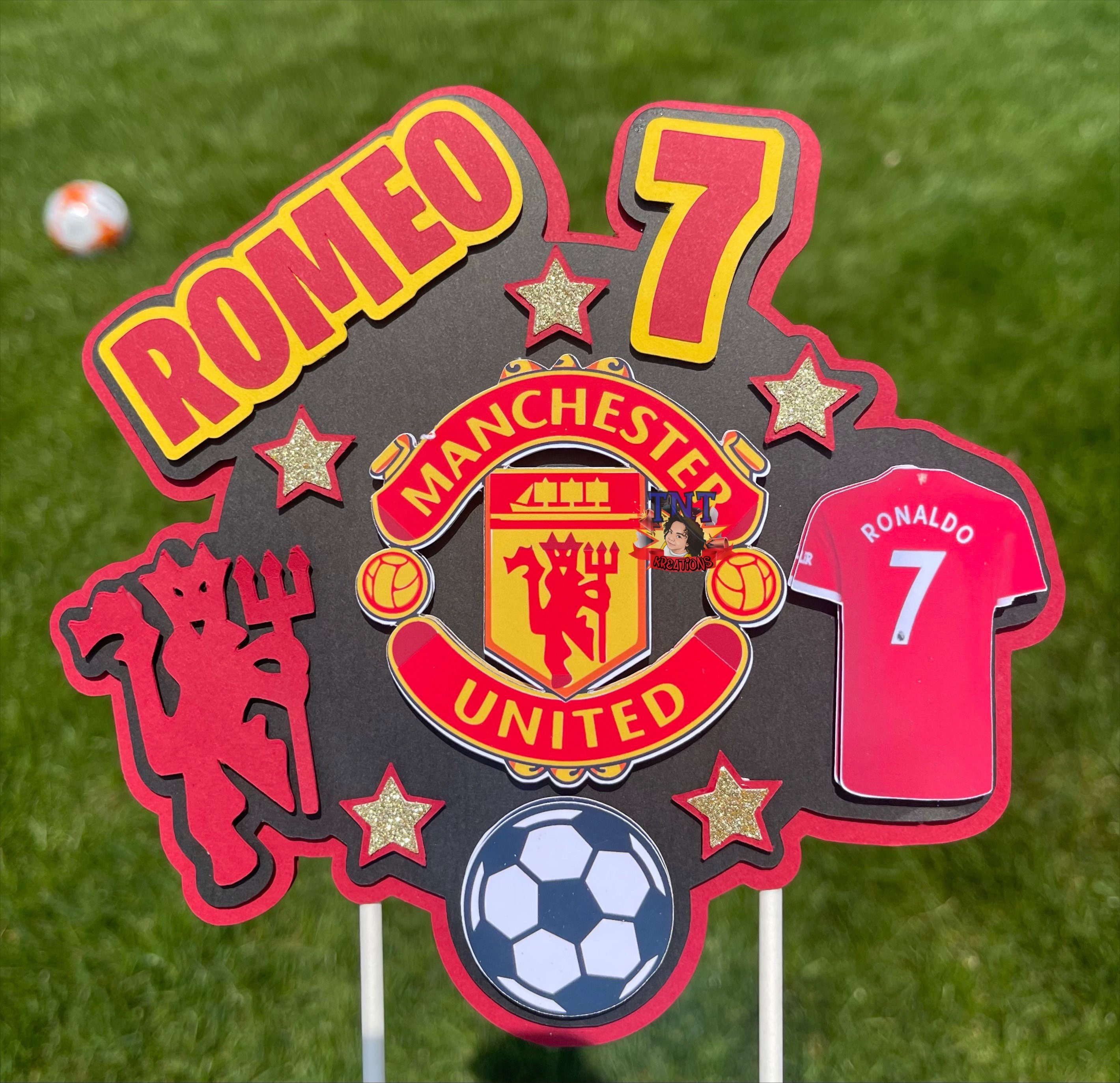 Manchester Soccer Cake Topper Soccer Cake Topper Etsy