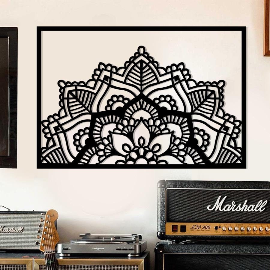 Metal Mandala Decor - Metal Wall Art, Bohemian Decor, Home Office Living Room Kitchen Decor