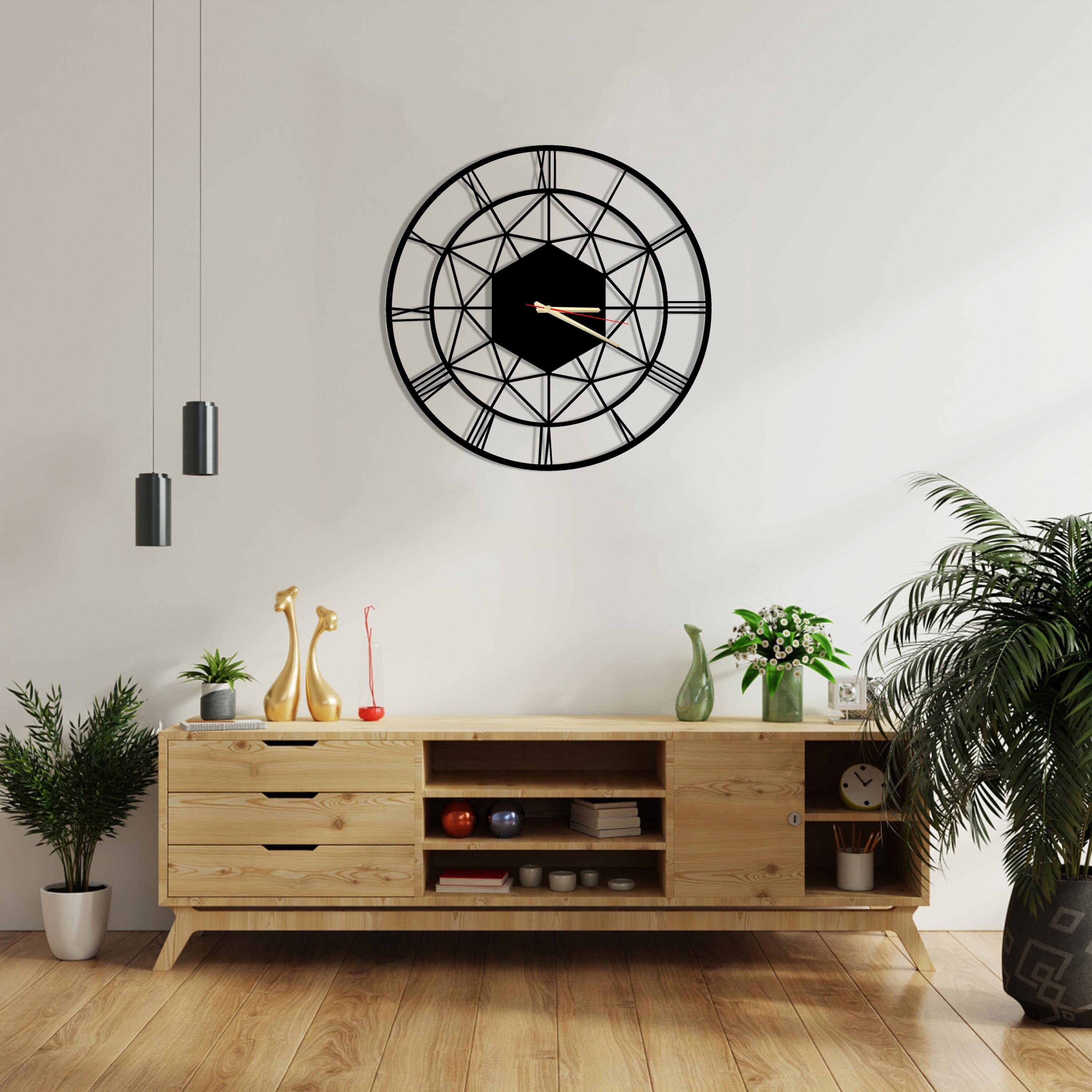 Horloge Murale Pour Décoration Intérieure Maison , Décor en Métal, de Mur, Maison, Art Déco