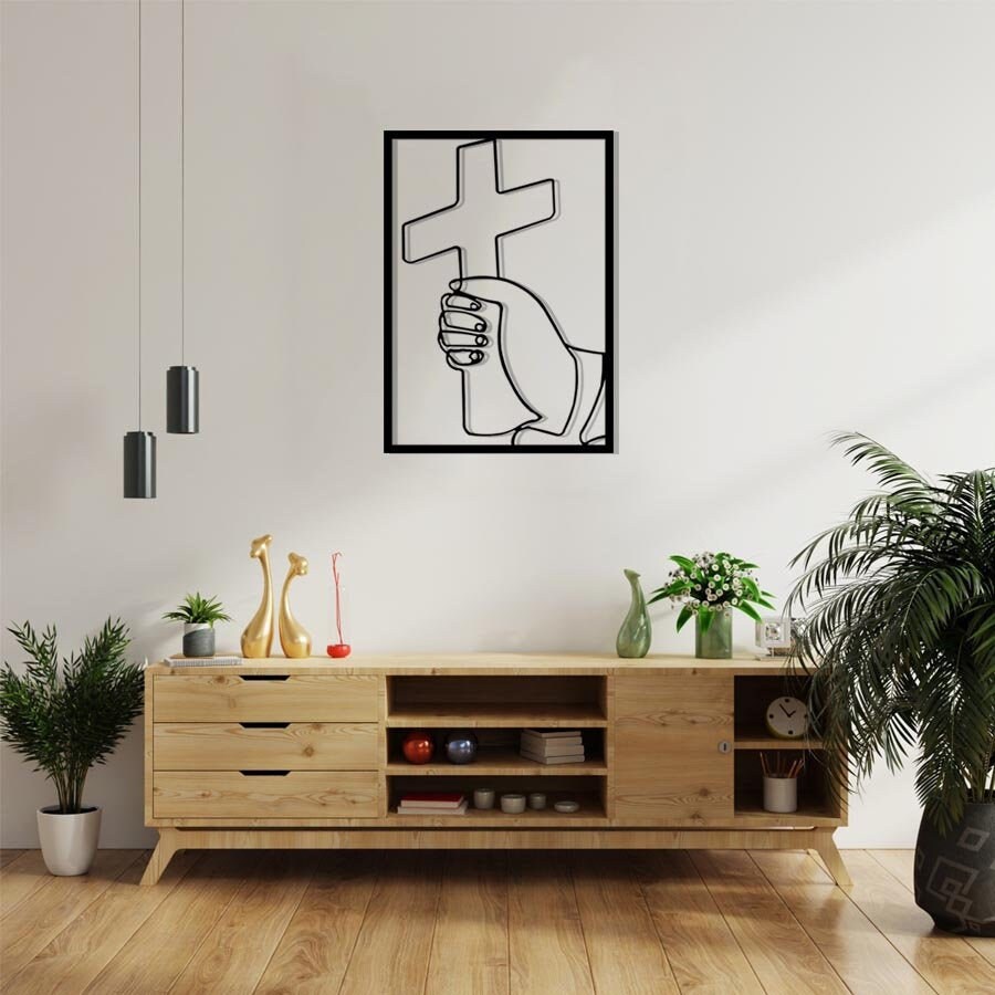The Cross Of Christ Metal Wall Decor, Gift Religious Christian Jesus Art, Work, Decoration, Wiewerkz