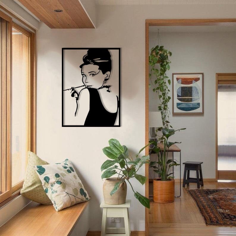 Audrey Hepburn Metal Wall Art, Decor, Room Decor Living Home Art Decor