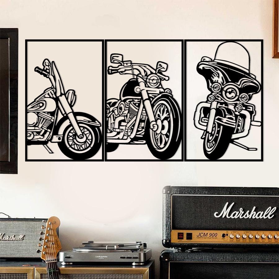 Art Of Motors - Metal Wall Decor, Harley Davidson Sign, Motorcycle Art, Large Gifts, Cafe Racer