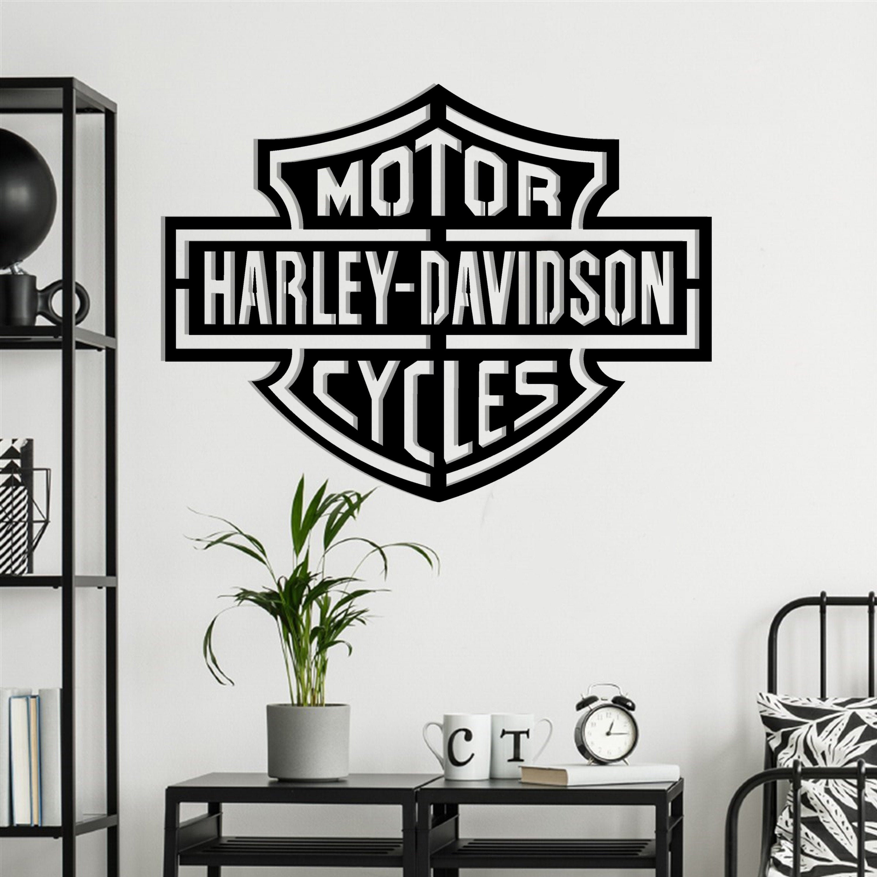 Harley Davidson arte de la pared del metal de la motocicleta | Etsy