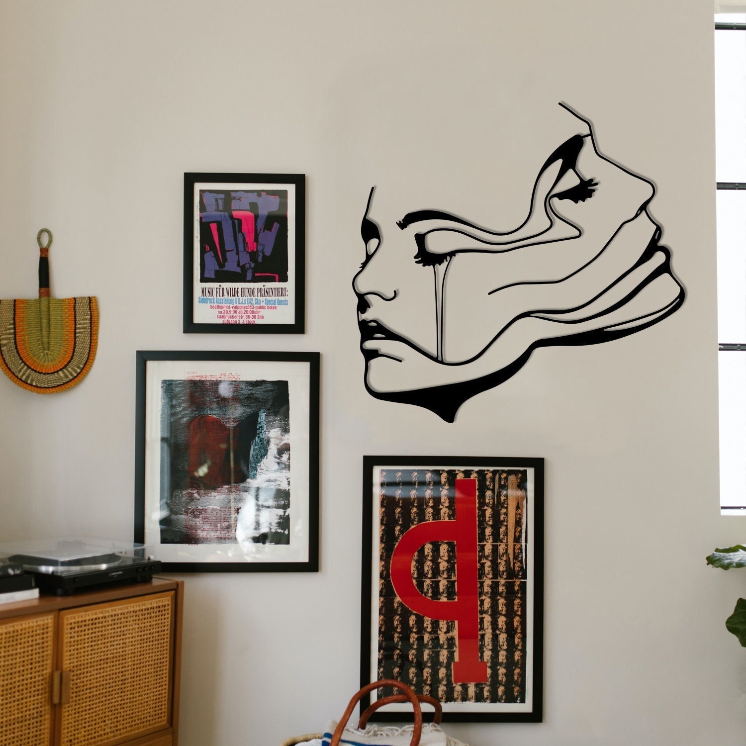 2 Faces Metal Wall art,