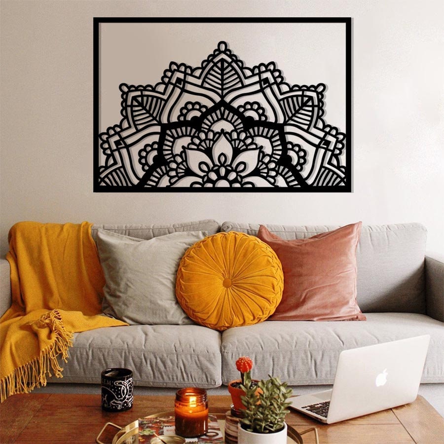 Metal Mandala Decor Metal Mandala Wall Art Bohemian Art Etsy UK