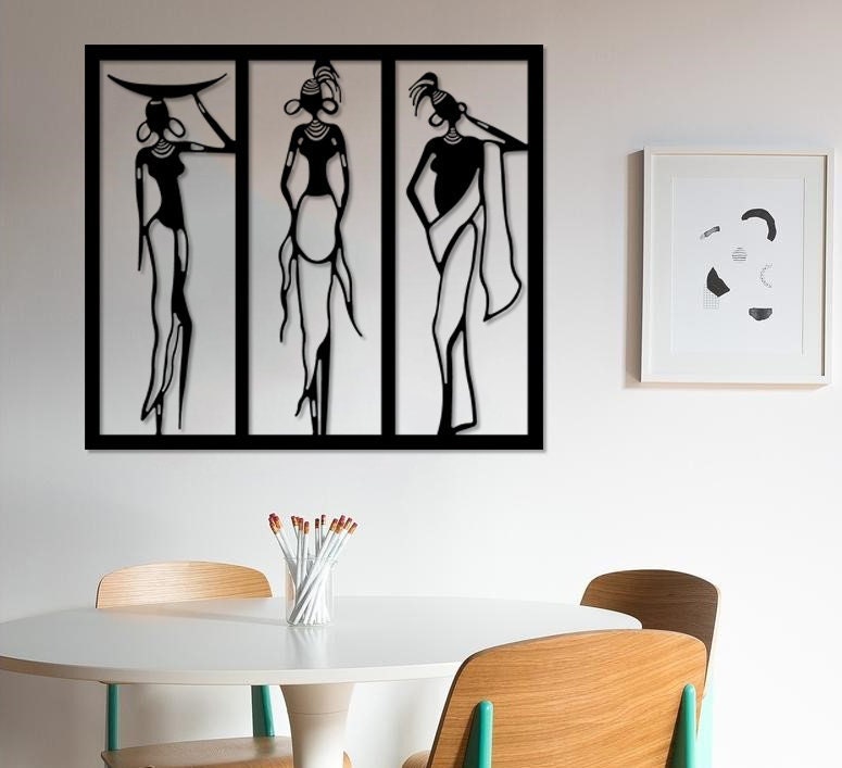 Africans | Metal Tribe Wall Decor, Livingroom Africans Art, Bedroom Housewarming Gift, Office Decor