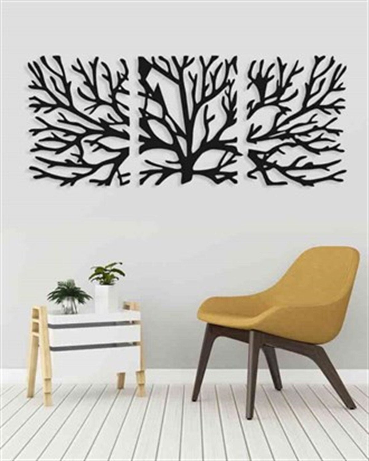 Tree & Branch Decor, Autumn Desing, Metal Tree Wall Art, Branches, Décoration Murale de Branches d'a