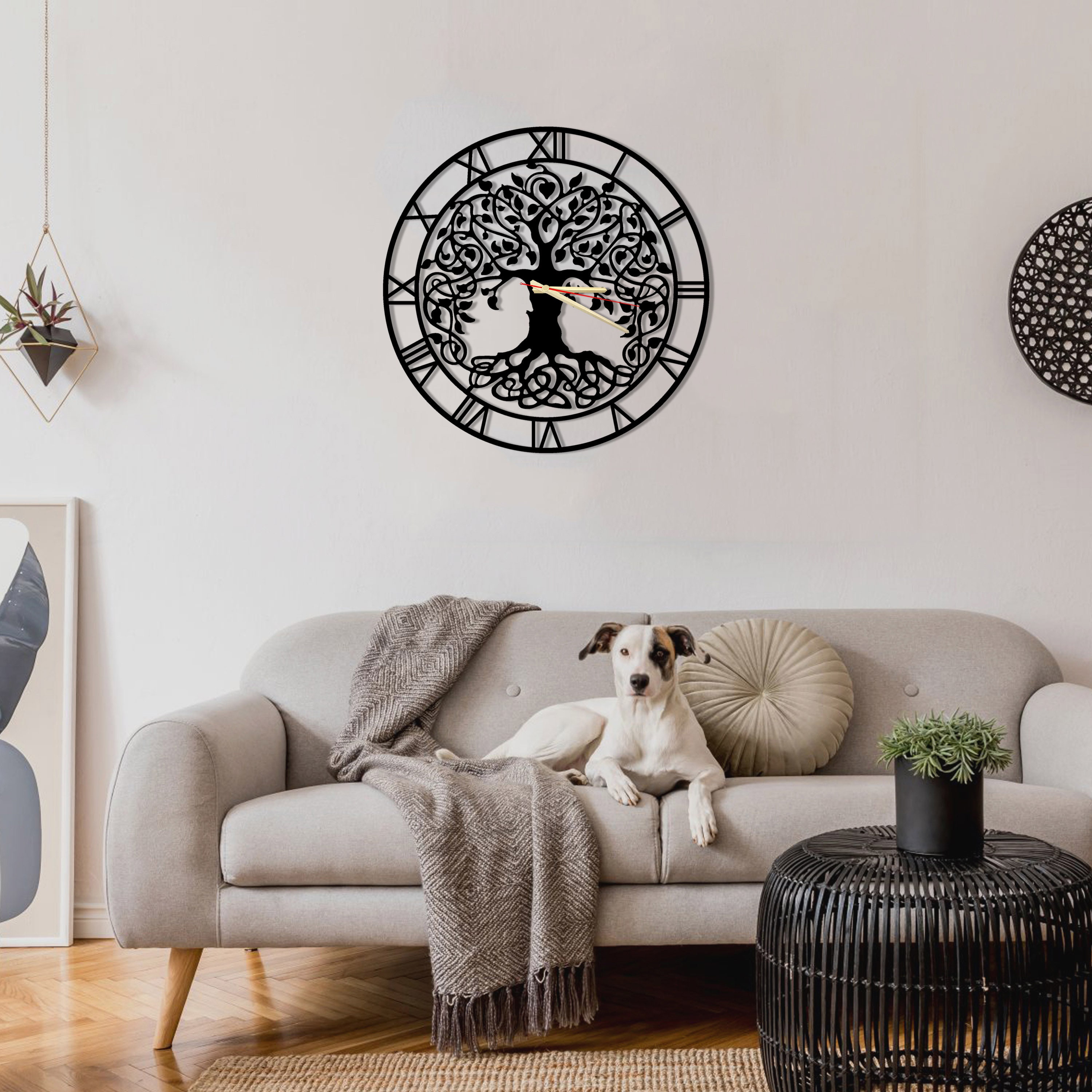 Wall Clock for Interior Decoration| Tree of Life Clock |Compass Large Clock|Deer Metal Wall Clock