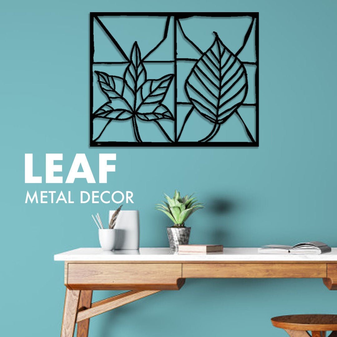 Leaves Wall Art, Metal Decor, Large Unique Living Room Home Decor Hangings