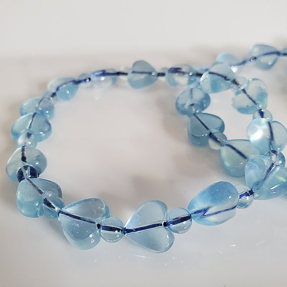 Handmade Aquamarine Crystal Heart Bracelet: Energy Healing Gemstone