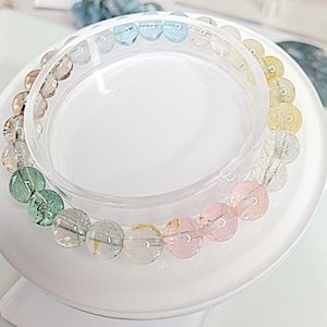 Topaz Colorful  Crystal Bracelet  | Inner Clarity Crystal Healing Bracelet | 7mm Beads Healing Jewelry Wrist Candy | Gift Ideas