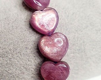 High Quality Lepidolite Heart Crystal Gemstone Jewelry Bracelet