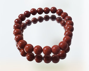 Alle natürlichen Roten Jaspis 8 MM Kristall Edelstein Perle Jewlery Armband