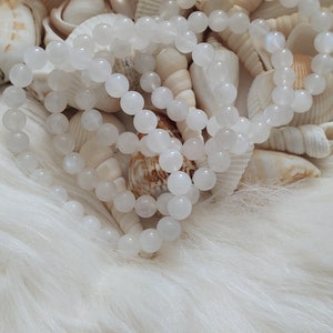 Moonstone Round Bead Crystal Gemstone Bracelet| Stretchy Crystal Bracelet| Protection Bracelet