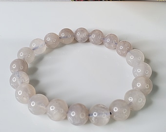 Blue Rose Quartz Bracelet – Rare Crystal for Love & Clarity – Handmade Gemstone Jewelry Gift