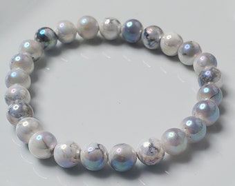 Aura Howlite Crystal Jewelry Bead Bracelet