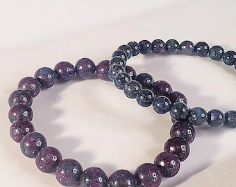 Ruby in Kyanite Bracelet – Handmade Gemstone Bead Jewelry for Strength, Balance & Passion