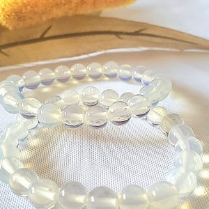 Opalite Bracelet 8MM Crystal Bracelet. Gemstone Bead Bracelet.