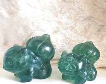 Bulba sur Green Flourite Natural Crystal Carving