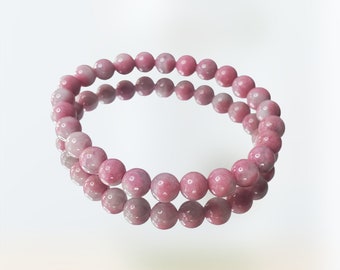 Rhodonite Crystal Bracelet: Gemstone Jewelry