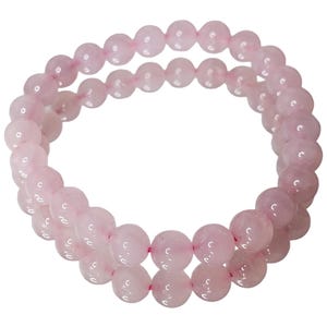 Rose Quartz All Natural Crystal Gemstone Bead Bracelet| Love Bracelet| Pink Stone Bracelet | Crystal Gift