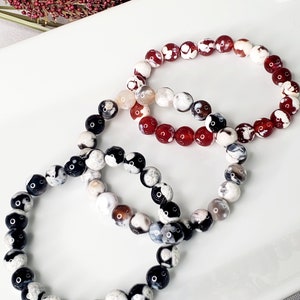 Orca Agate Crystal Bracelet Gemstone Bead Jewelry