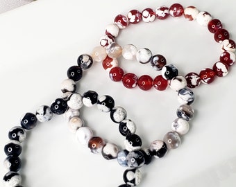 Orca Agate Crystal Bracelet Gemstone Bead Jewelry