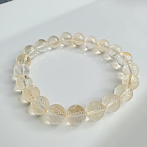 Natural Citrine Champagne Colored Crystal Bracelet