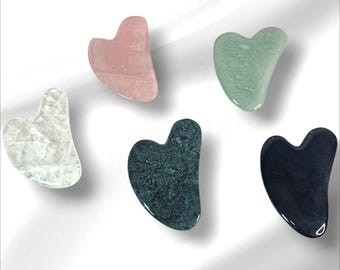 Crystal Gua Sha Facial Massage Tool: Natural Stone Self-Care