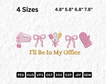 Bordado para repostería, bordado para panadero, bordado a máquina de cocina, patrón de bordado, descarga digital