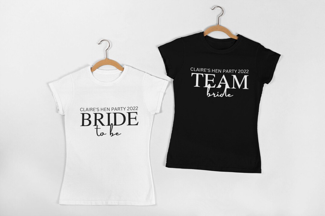 Personalised Hen Party T Shirts Hen Party Shirts Team Bride - Etsy