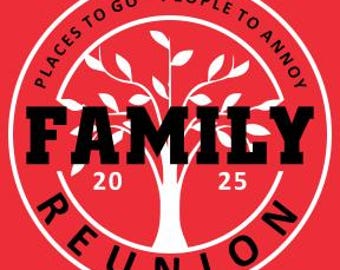 Familiereünie 2025 SVG – grappig stamboomontwerp (digitale download)