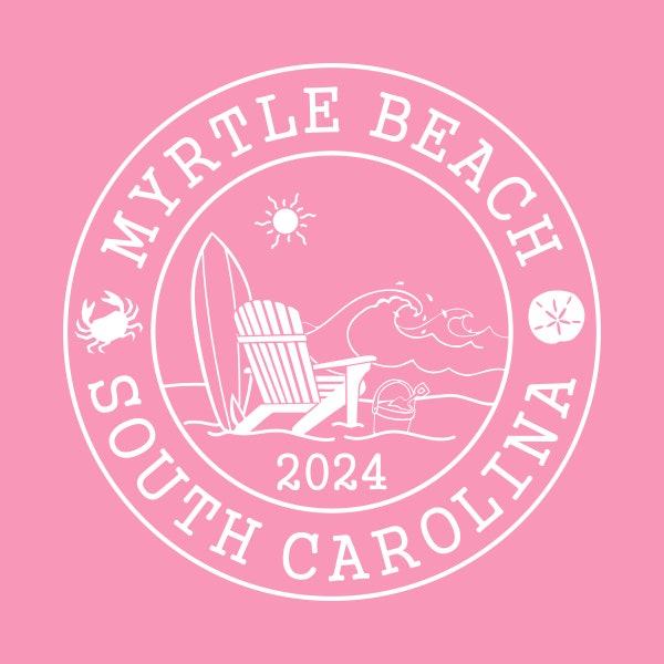 Myrtle Beach SC Family Vacation 2024 T Shirt Design - Summer Beach Vacation SVG Cutting Files - SVG Cricut Cutting Files - Iron-on Vinyl