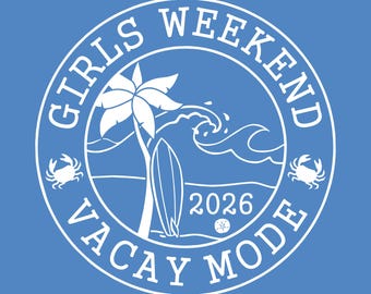 Tjejhelg 2026 Strandresa SVG | Matchande semester T-shirtdesign
