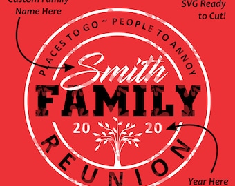 Custom Family Reunion SVG – Personalized T-Shirt Design (Digital File)