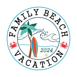 Family Vacation 2024 T Shirt Design - Summer Beach Vacation SVG - Family Beach Trip Shirts - Un-welded For Easy Color Changes - Group Shirts