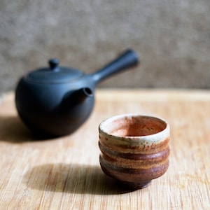 Bol à thé voyageur en céramique Shino