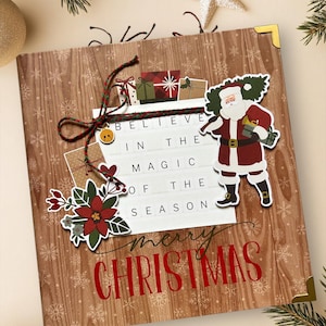 Christmas scrapbook album, 6x8", Christmas memories, holiday album, holiday gift, holiday scrapbook, memory keeping, great gift, photo album